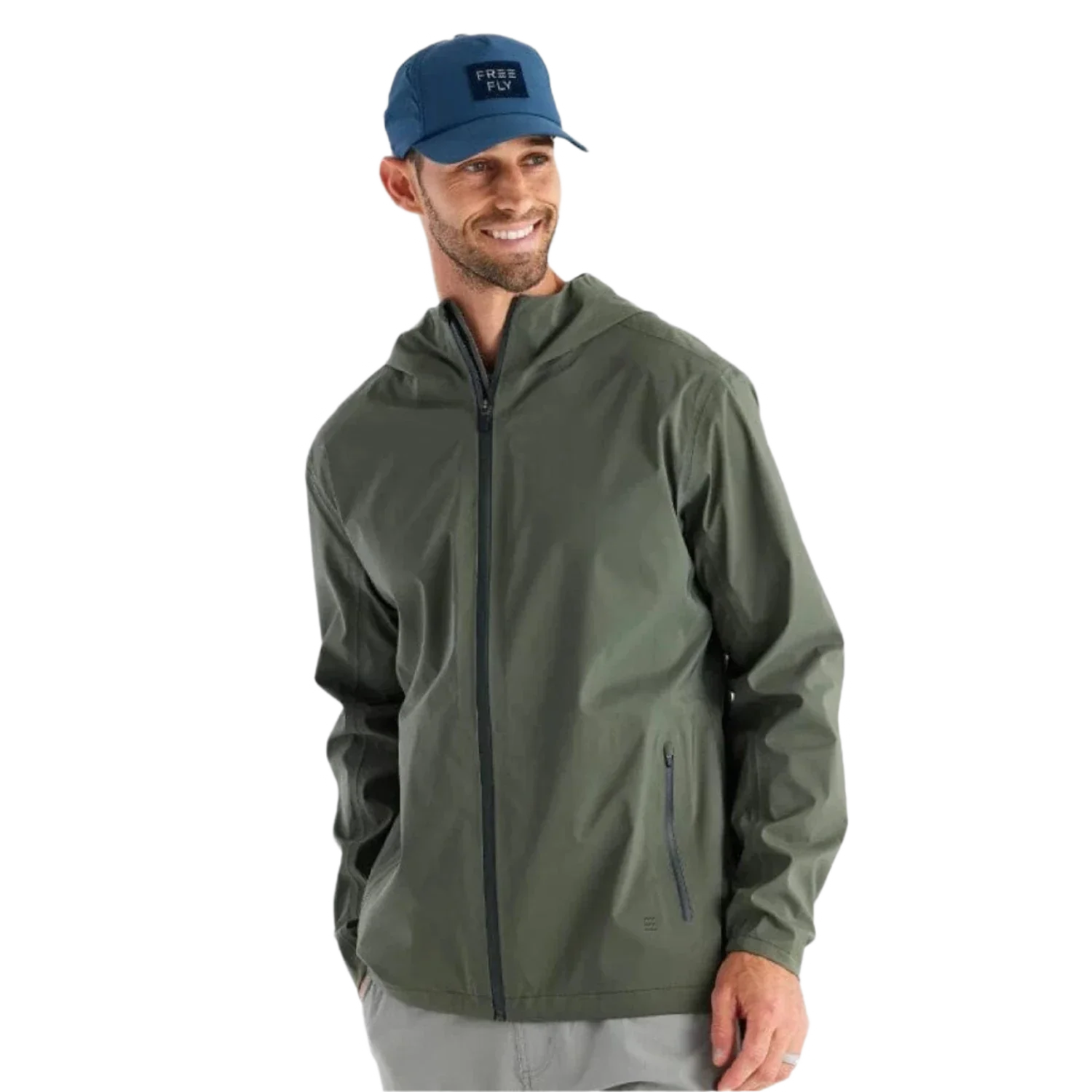 Free Fly Apparel 01. MENS APPAREL - MENS JACKETS - MENS JACKETS RAIN Men's Cloudshield Rain Jacket DARK OLIVE