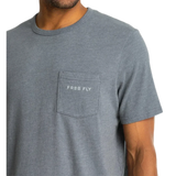 Free Fly Apparel 01. MENS APPAREL - MENS T-SHIRTS - MENS T-SHIRT SS Men's Comfort On Pocket Tee HEATHER STORM CLOUD