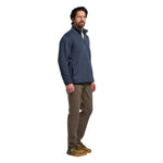 Free Fly Apparel 01. MENS APPAREL - MENS HOODIES|SWEATERS - MENS PO Q ZIP Men's DownValley Quarter Zip STORM CLOUD