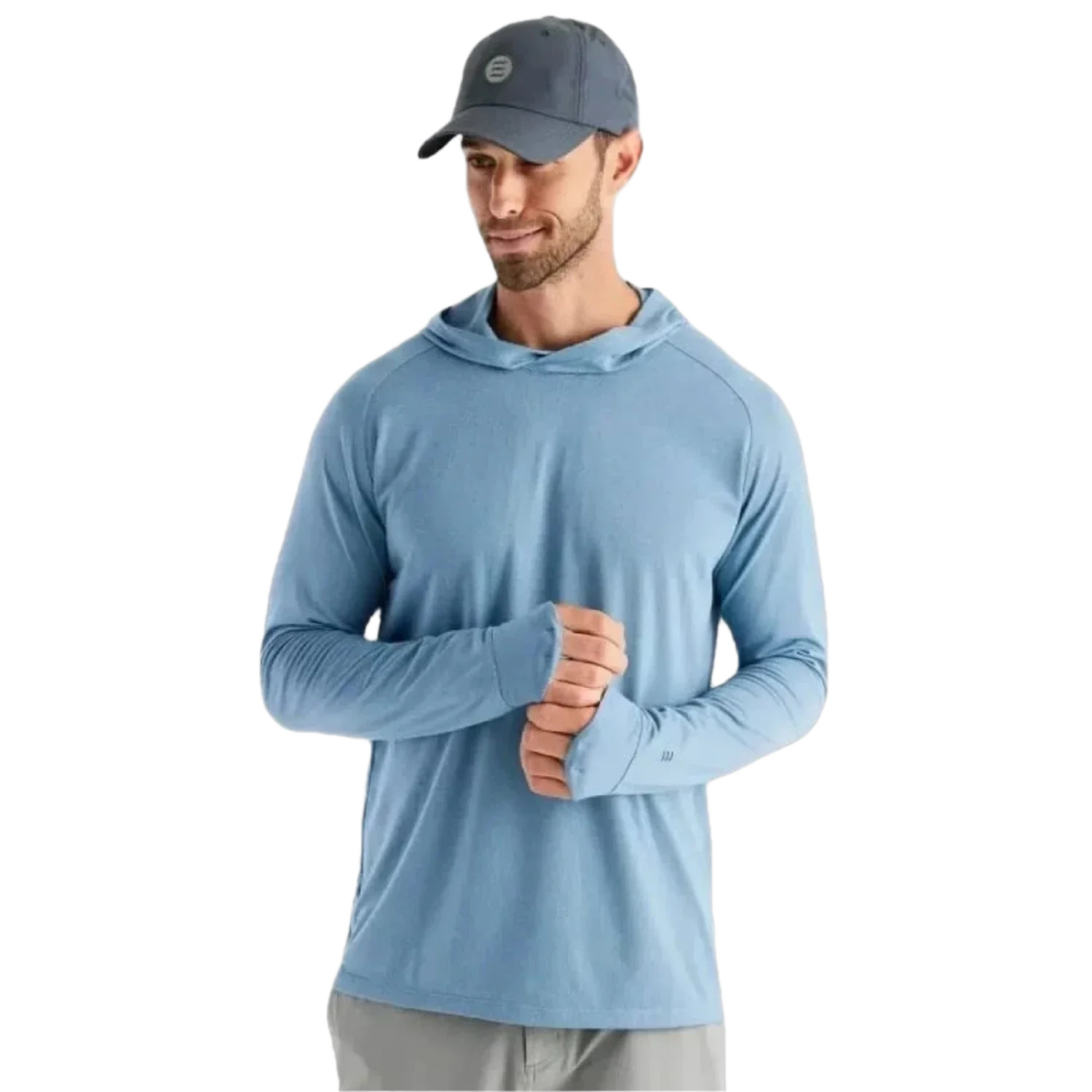 Free Fly Apparel 01. MENS APPAREL - MENS LS SHIRTS - MENS LS HOODY Men's Elevate Hoodie BLUE FOG