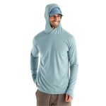 Free Fly Apparel 01. MENS APPAREL - MENS LS SHIRTS - MENS LS HOODY Men's Elevate Hoodie SHALE GREEN