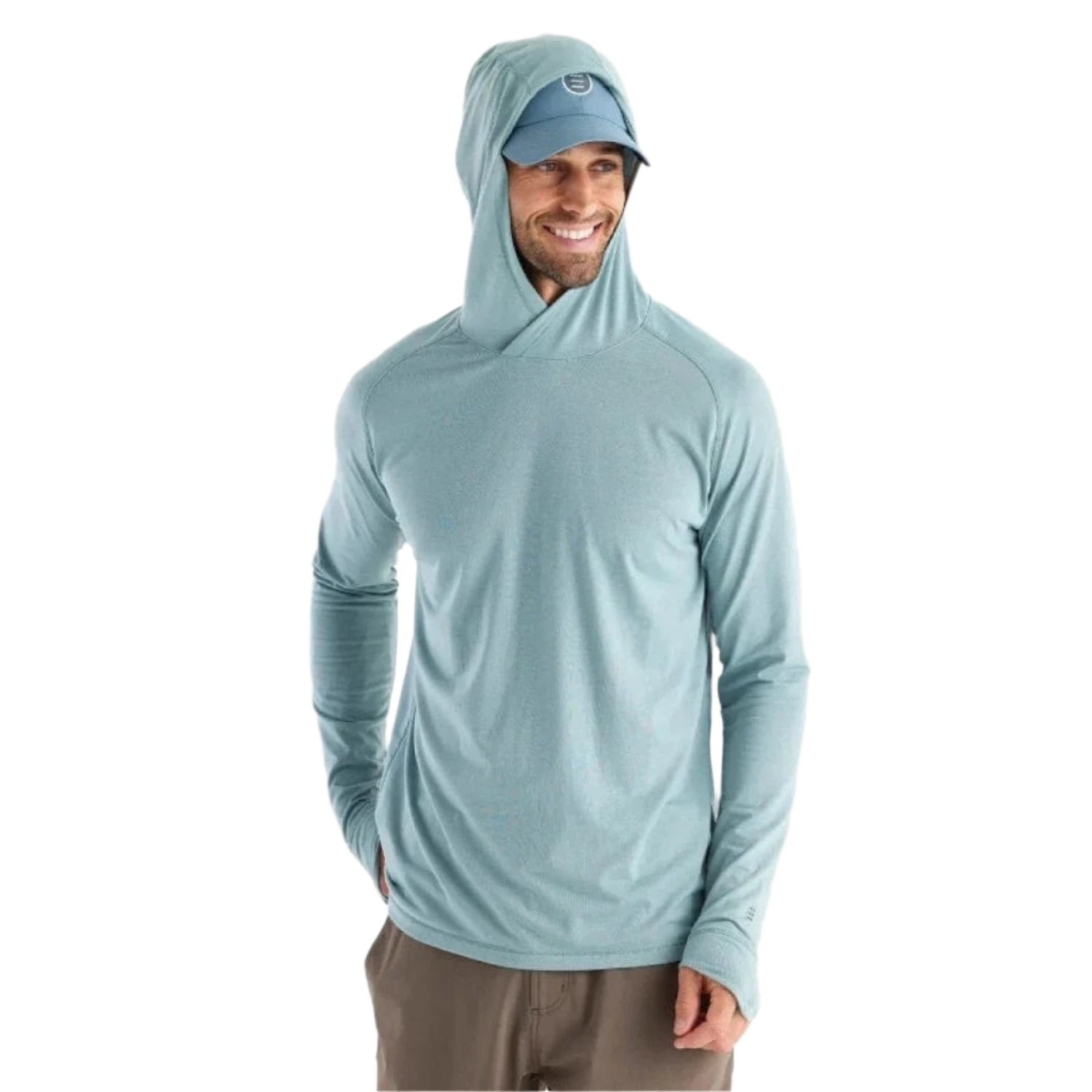 Free Fly Apparel 01. MENS APPAREL - MENS LS SHIRTS - MENS LS HOODY Men's Elevate Hoodie SHALE GREEN