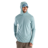 Free Fly Apparel 01. MENS APPAREL - MENS LS SHIRTS - MENS LS HOODY Men's Elevate Hoodie SHALE GREEN