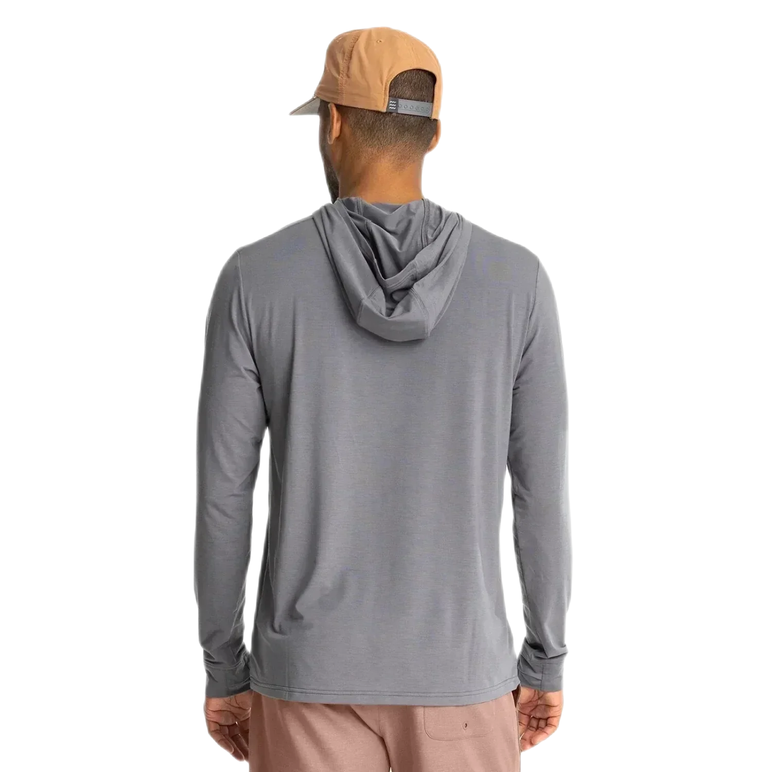 Free Fly Apparel 01. MENS APPAREL - MENS LS SHIRTS - MENS LS HOODY Men's Elevate Lightweight Hoodie SMOKE