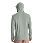 Free Fly Apparel 01. MENS APPAREL - MENS LS SHIRTS - MENS LS HOODY Men's Elevate Lightweight Hoodie AGAVE GREEN