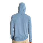 Free Fly Apparel 01. MENS APPAREL - MENS LS SHIRTS - MENS LS HOODY Men's Elevate Lightweight Hoodie BLUESTONE