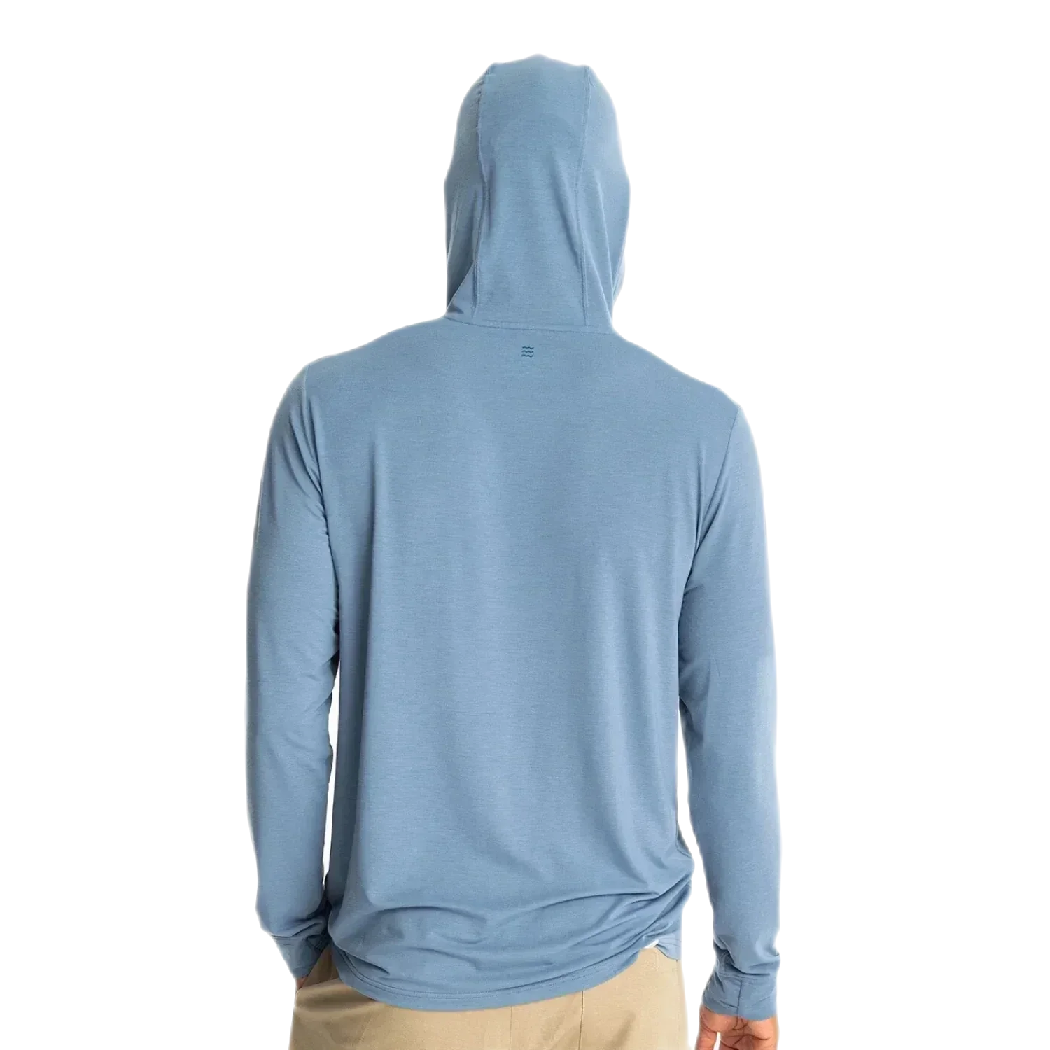 Free Fly Apparel 01. MENS APPAREL - MENS LS SHIRTS - MENS LS HOODY Men's Elevate Lightweight Hoodie BLUESTONE