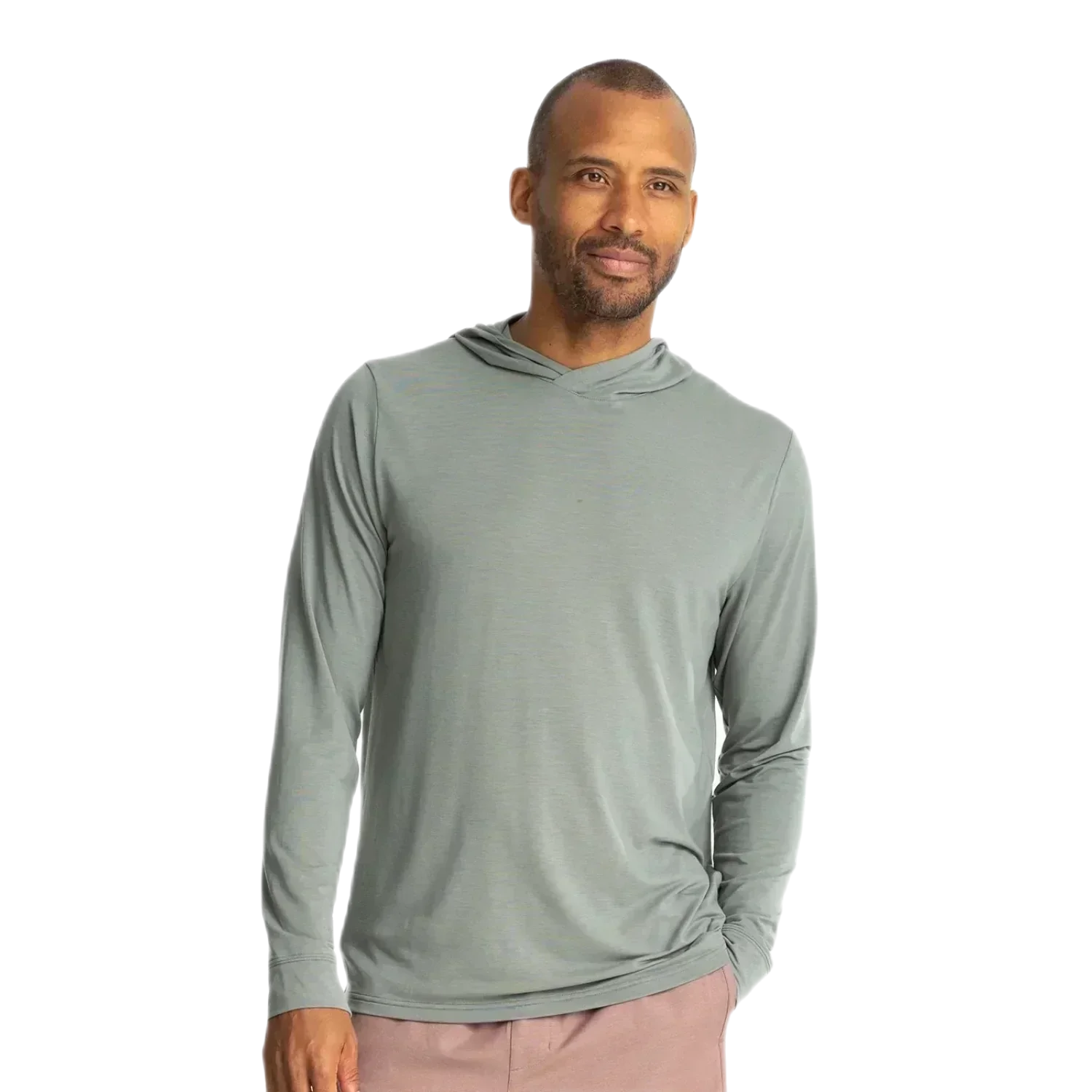 Free Fly Apparel 01. MENS APPAREL - MENS LS SHIRTS - MENS LS HOODY Men's Elevate Lightweight Hoodie AGAVE GREEN