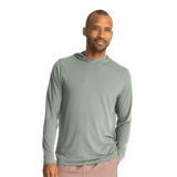 Free Fly Apparel 01. MENS APPAREL - MENS LS SHIRTS - MENS LS HOODY Men's Elevate Lightweight Hoodie AGAVE GREEN