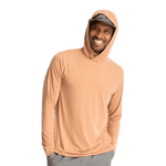 Free Fly Apparel 01. MENS APPAREL - MENS LS SHIRTS - MENS LS HOODY Men's Elevate Lightweight Hoodie CANYON CLAY