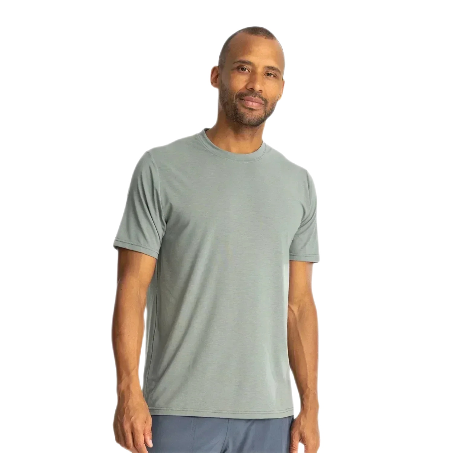 Free Fly Apparel 01. MENS APPAREL - MENS SS SHIRTS - MENS SS ACTIVE Men's Elevate Lightweight Tee AGAVE GREEN