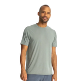 Free Fly Apparel 01. MENS APPAREL - MENS SS SHIRTS - MENS SS ACTIVE Men's Elevate Lightweight Tee AGAVE GREEN