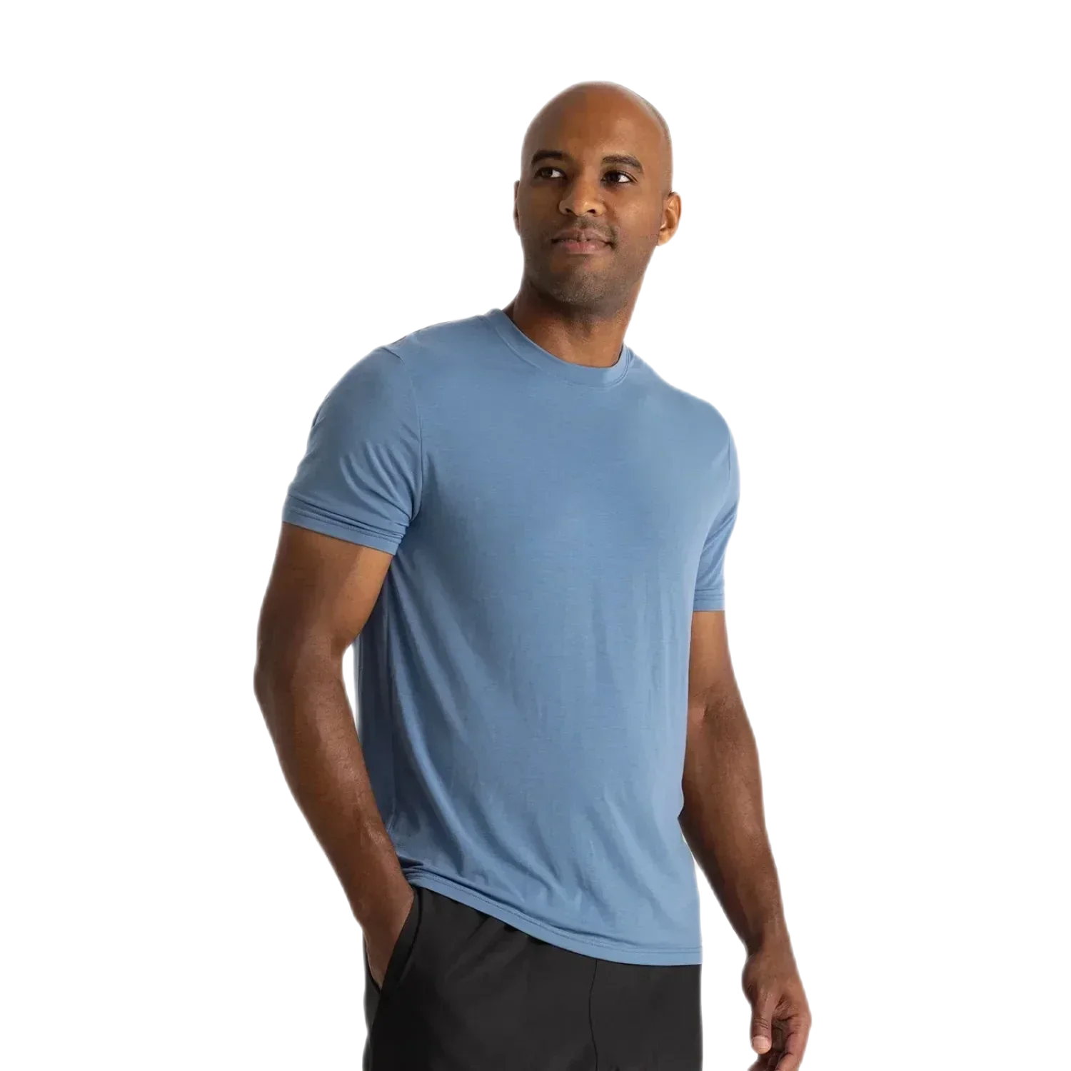 Free Fly Apparel 01. MENS APPAREL - MENS SS SHIRTS - MENS SS ACTIVE Men's Elevate Lightweight Tee BLUESTONE