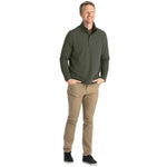 Free Fly Apparel 01. MENS APPAREL - MENS HOODIES|SWEATERS - MENS PO HOODY Men's Gridback Fleece Snap Pullover DARK OLIVE