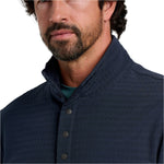 Free Fly Apparel 01. MENS APPAREL - MENS HOODIES|SWEATERS - MENS PO HOODY Men's Gridback Fleece Snap Pullover DEEP NAVY