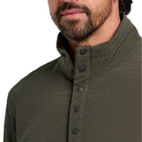 Free Fly Apparel 01. MENS APPAREL - MENS HOODIES|SWEATERS - MENS PO HOODY Men's Gridback Fleece Snap Pullover DARK FOREST