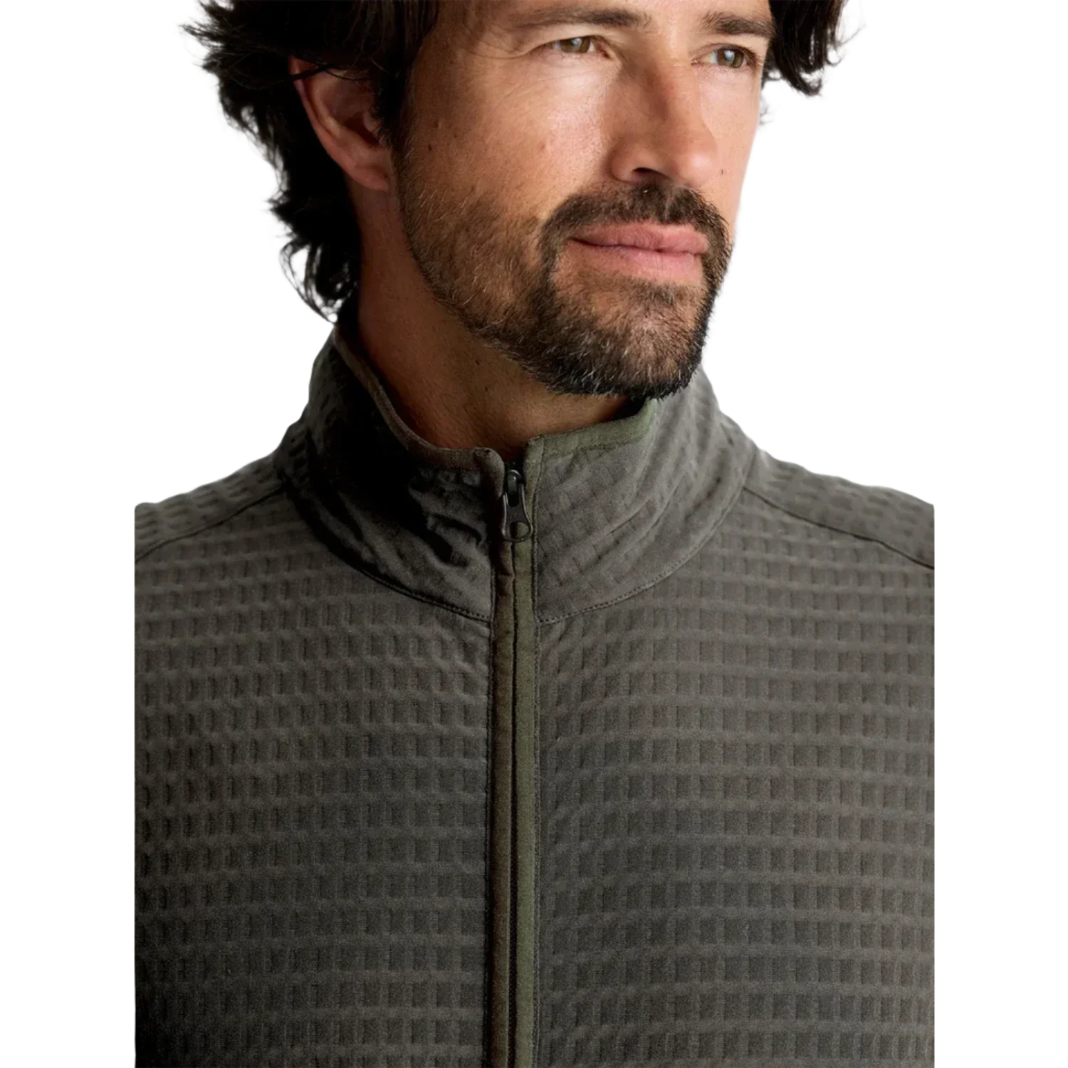 Free Fly Apparel 01. MENS APPAREL - MENS VEST - MENS VEST FLEECE Men's Gridback Fleece Vest DARK OLIVE