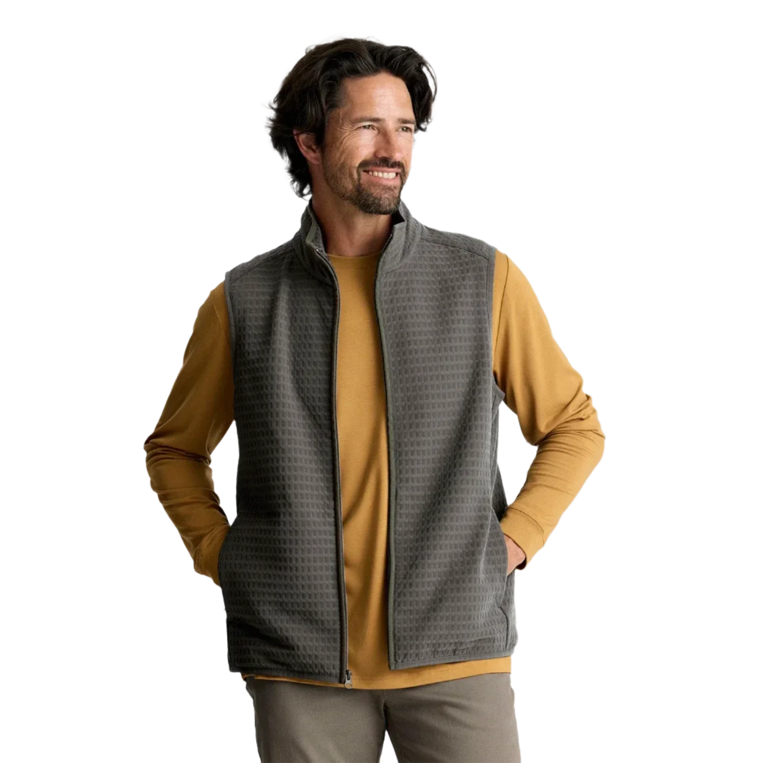 Free Fly Apparel 01. MENS APPAREL - MENS VEST - MENS VEST FLEECE Men's Gridback Fleece Vest DARK OLIVE