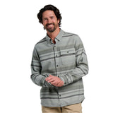 Free Fly Apparel 01. MENS APPAREL - MENS LS SHIRTS - MENS LS BUTTON UP Men's Seawool Flannel Shirt SAGEBRUSH STRIPE