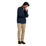 Free Fly Apparel 01. MENS APPAREL - MENS LS SHIRTS - MENS LS CASUAL Men's Waffle Quarter Zip DEEP NAVY