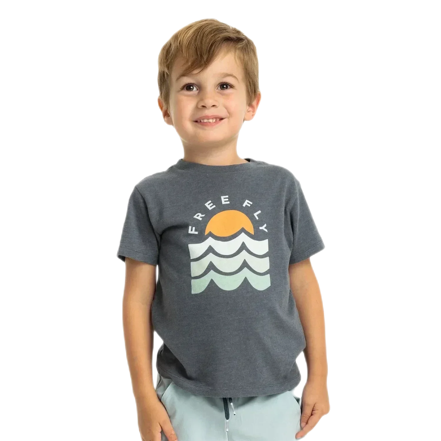 Free Fly Apparel 03. KIDS|BABY - BABY - BABY TOPS Toddler Perfect Day Tee HEATHER STORM CLOUD