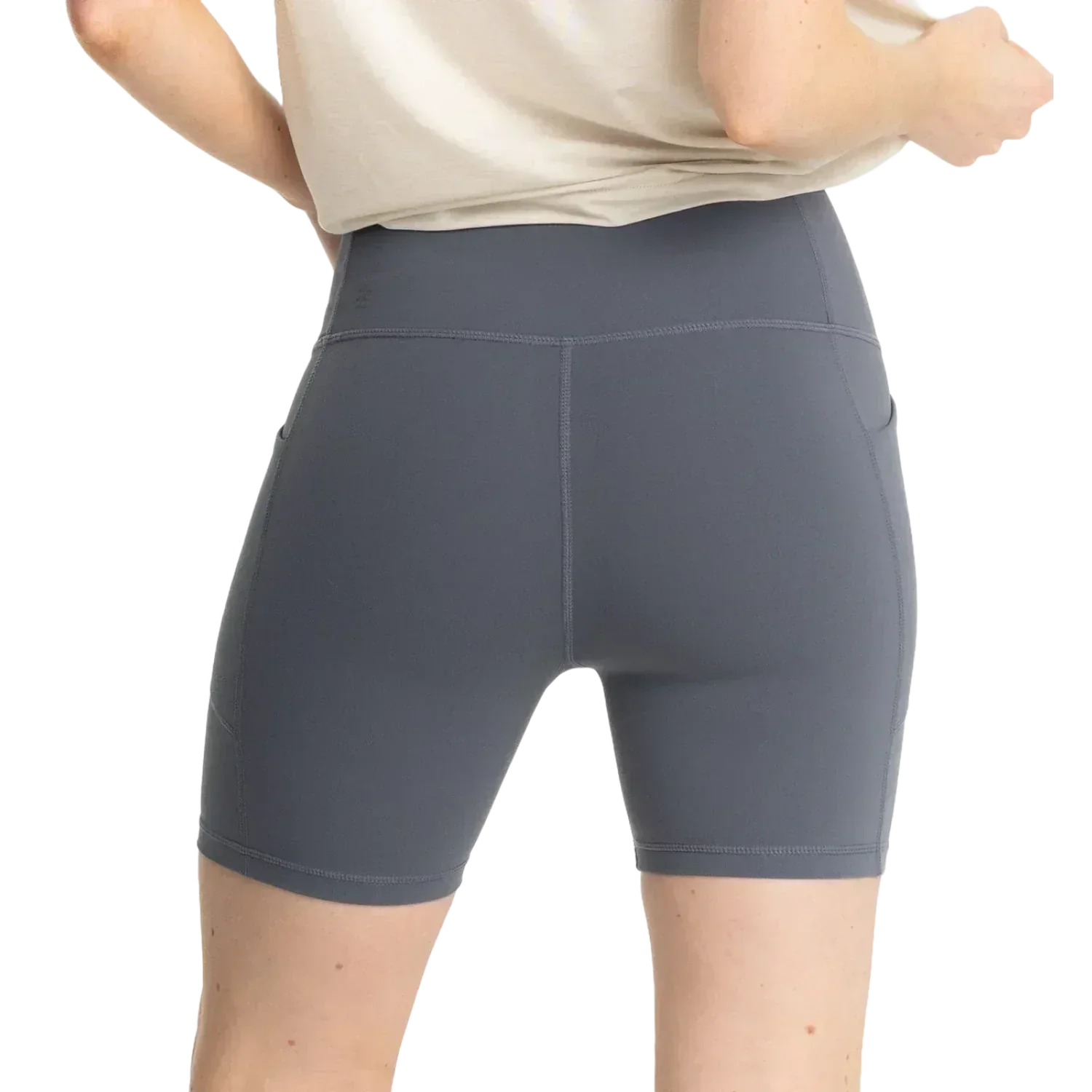 Free Fly Apparel 02. WOMENS APPAREL - WOMENS SHORTS - WOMENS SHORTS ACTIVE Women's All Day 6" Pocket Short STORM CLOUD