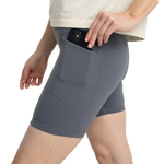 Free Fly Apparel 02. WOMENS APPAREL - WOMENS SHORTS - WOMENS SHORTS ACTIVE Women's All Day 6" Pocket Short STORM CLOUD