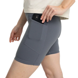 Free Fly Apparel 02. WOMENS APPAREL - WOMENS SHORTS - WOMENS SHORTS ACTIVE Women's All Day 6" Pocket Short STORM CLOUD