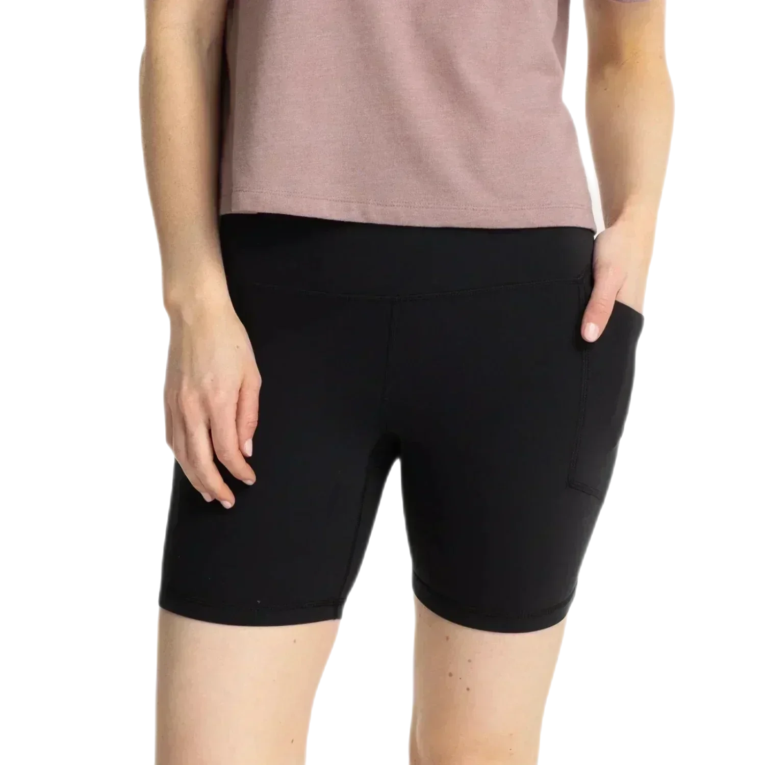 Free Fly Apparel 02. WOMENS APPAREL - WOMENS SHORTS - WOMENS SHORTS ACTIVE Women's All Day 6" Pocket Short BLACK