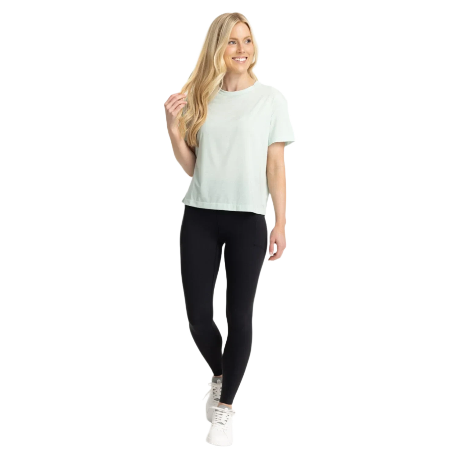 Free Fly Apparel 02. WOMENS APPAREL - WOMENS PANTS - WOMENS PANTS LEGGINGS Women's All Day 7/8 Pocket Legging BLACK