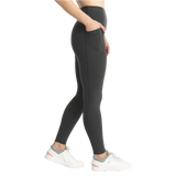 Free Fly Apparel 02. WOMENS APPAREL - WOMENS PANTS - WOMENS PANTS LEGGINGS Women's All Day 7/8 Pocket Legging BLACK SAND