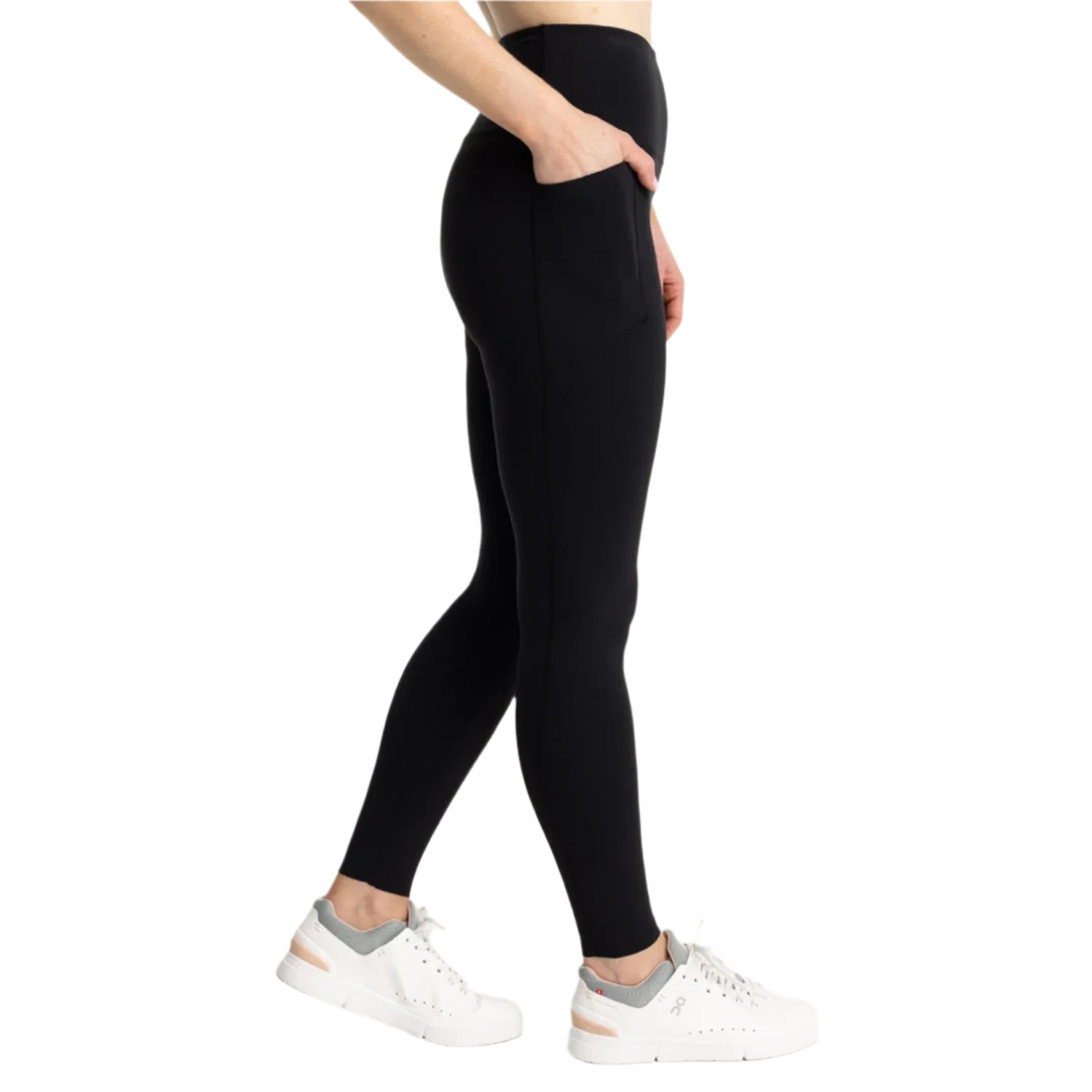 Free Fly Apparel 02. WOMENS APPAREL - WOMENS PANTS - WOMENS PANTS LEGGINGS Women's All Day 7/8 Pocket Legging BLACK