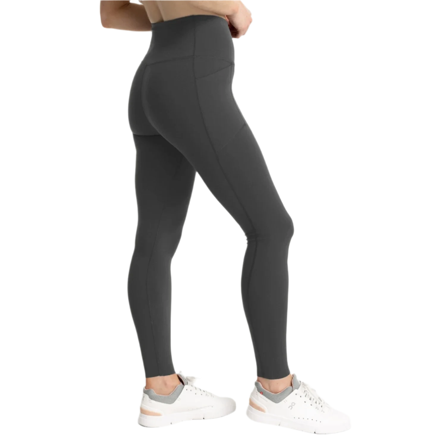 Free Fly Apparel 02. WOMENS APPAREL - WOMENS PANTS - WOMENS PANTS LEGGINGS Women's All Day 7/8 Pocket Legging BLACK SAND