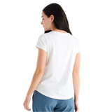 Free Fly Apparel 02. WOMENS APPAREL - WOMENS SS SHIRTS - WOMENS SS CASUAL Women's Bamboo Current Tee BRIGHT WHITE