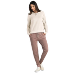 Free Fly Apparel 02. WOMENS APPAREL - WOMENS HOODIES|SWEATERS - WOMENS PO SWEATERS Women's Bamboo Lightweight Fleece Crew STONE