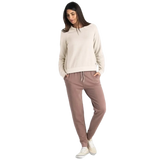 Free Fly Apparel 02. WOMENS APPAREL - WOMENS HOODIES|SWEATERS - WOMENS PO SWEATERS Women's Bamboo Lightweight Fleece Crew STONE