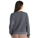 Free Fly Apparel 02. WOMENS APPAREL - WOMENS HOODIES|SWEATERS - WOMENS PO SWEATERS Women's Bamboo Lightweight Fleece Crew STORM CLOUD