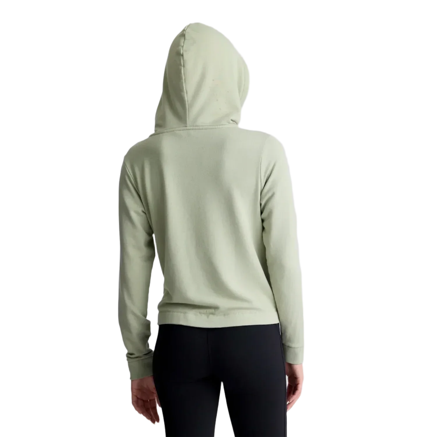 Free Fly Apparel 02. WOMENS APPAREL - WOMENS HOODIES|SWEATERS - WOMENS PO HOODY Women's Bamboo Lightweight Fleece Cropped Hoodie DESERT SAGE