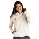 Free Fly Apparel 02. WOMENS APPAREL - WOMENS HOODIES|SWEATERS - WOMENS PO HOODY Women's Bamboo Lightweight Fleece Cropped Hoody STONE