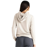 Free Fly Apparel 02. WOMENS APPAREL - WOMENS HOODIES|SWEATERS - WOMENS PO HOODY Women's Bamboo Lightweight Fleece Cropped Hoody STONE