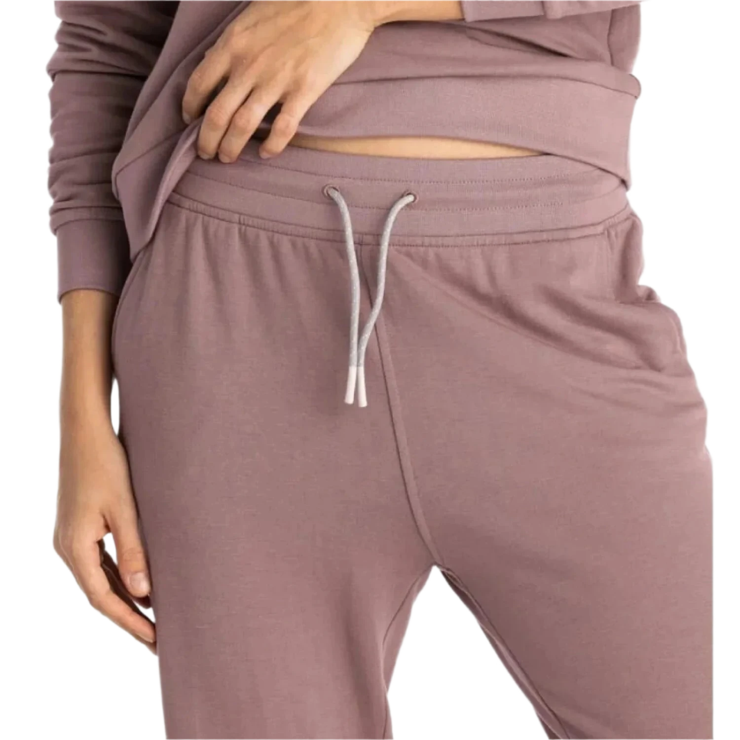 Free Fly Apparel 02. WOMENS APPAREL - WOMENS PANTS - WOMENS PANTS ACTIVE Women's Bamboo Lightweight Fleece Jogger CANYON