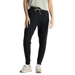 Free Fly Apparel 02. WOMENS APPAREL - WOMENS PANTS - WOMENS PANTS ACTIVE Women's Bamboo Lightweight Fleece Jogger HEATHER BLACK