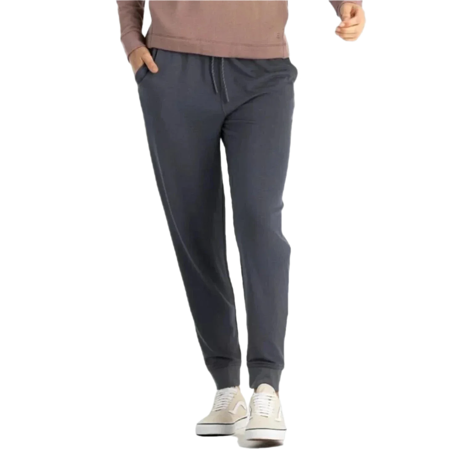 Free Fly Apparel 02. WOMENS APPAREL - WOMENS PANTS - WOMENS PANTS ACTIVE Women's Bamboo Lightweight Fleece Jogger STORM CLOUD