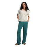 Free Fly Apparel 02. WOMENS APPAREL - WOMENS PANTS - WOMENS PANTS CASUAL Women's Bamboo Lightweight Fleece Wide Leg Pant SEA PINE