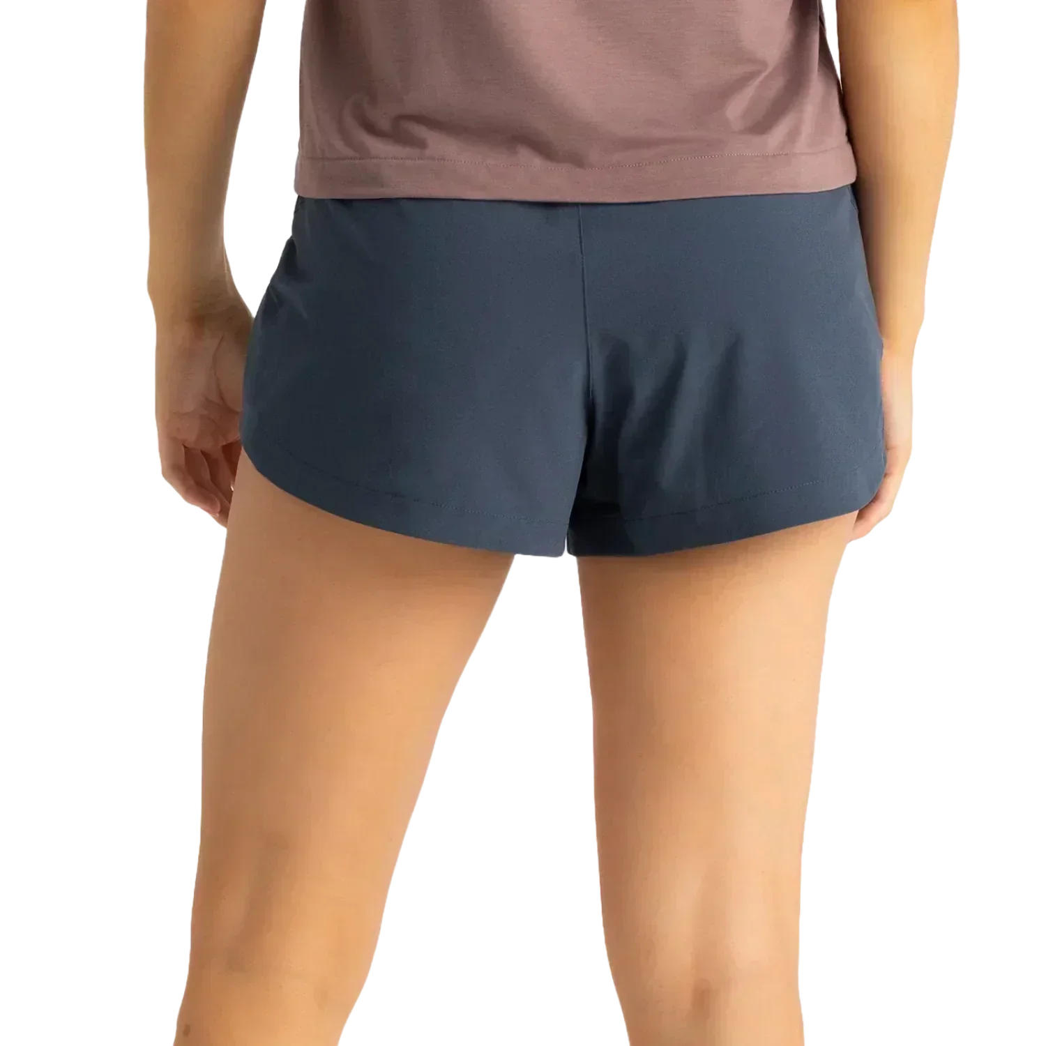 Free Fly Apparel 02. WOMENS APPAREL - WOMENS SHORTS - WOMENS SHORTS ACTIVE Women's Bamboo-Lined Active Breeze Short - 3" BLUE DUSK II