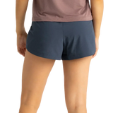 Free Fly Apparel 02. WOMENS APPAREL - WOMENS SHORTS - WOMENS SHORTS ACTIVE Women's Bamboo-Lined Active Breeze Short - 3" BLUE DUSK II