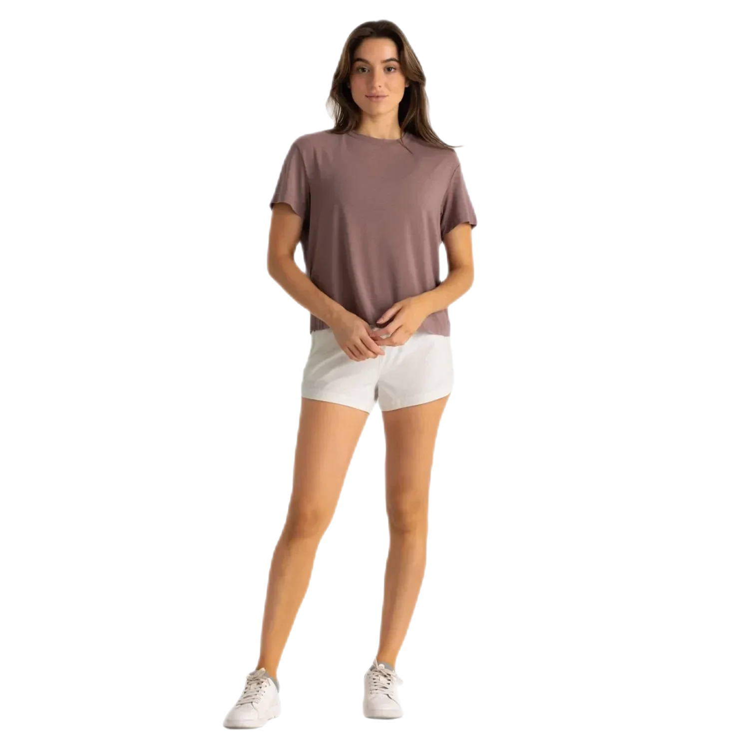 Free Fly Apparel 02. WOMENS APPAREL - WOMENS SHORTS - WOMENS SHORTS ACTIVE Women's Bamboo-Lined Active Breeze Short - 3" SEA SALT