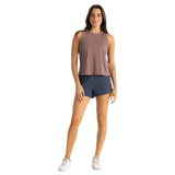 Free Fly Apparel 02. WOMENS APPAREL - WOMENS SHORTS - WOMENS SHORTS ACTIVE Women's Bamboo-Lined Active Breeze Short - 3" BLUE DUSK II