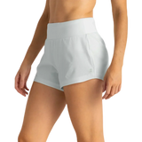 Free Fly Apparel 02. WOMENS APPAREL - WOMENS SHORTS - WOMENS SHORTS ACTIVE Women's Bamboo-Lined Active Breeze Short - 3" SKY GRAY