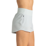 Free Fly Apparel 02. WOMENS APPAREL - WOMENS SHORTS - WOMENS SHORTS ACTIVE Women's Bamboo-Lined Active Breeze Short - 3" SKY GRAY